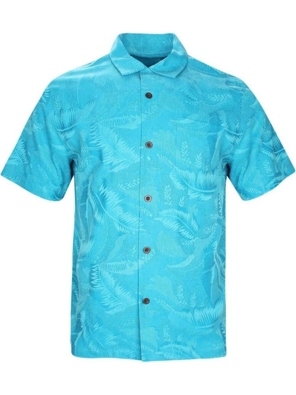 Tropical Silk Button Down Short Sleeve Hawaiian Shirt for Men - Casual Beachwear